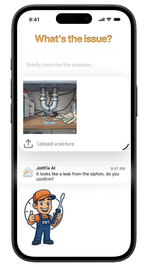 JoltFix App Interface